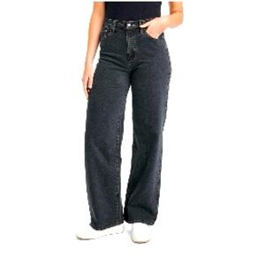 Women's High-Rise Wide Leg Jeans - Universal Thread Black Wash Size 00R